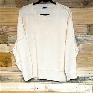 Royal + Reece size Medium Cream Color Crewneck Boxy Oversized Soft Sweater
